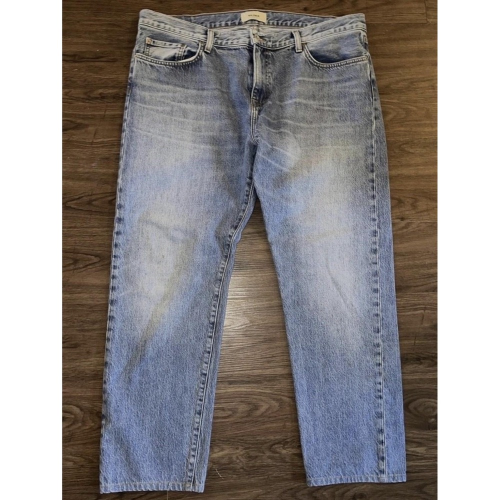 Baldwin Henley Jeans Mens 38 Light Wash Blue Slim Straight Denim USA Made